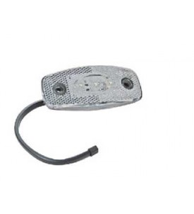 FEU DE POSITION BLANC LED + CABLE PLAT 50 CM