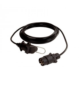 Rallonge mâle/femelle plastique 7,5 m - 5 x 0,5 mm²