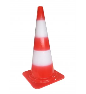 Cône PVC bandes peintes 750 mm