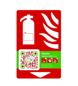 Panneau de consignes d'évacuation avec code QR