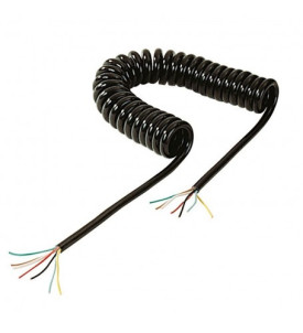 Cordon spiralé nu 7 conducteurs - 6 x 0.75mm² + 1 x 1mm²